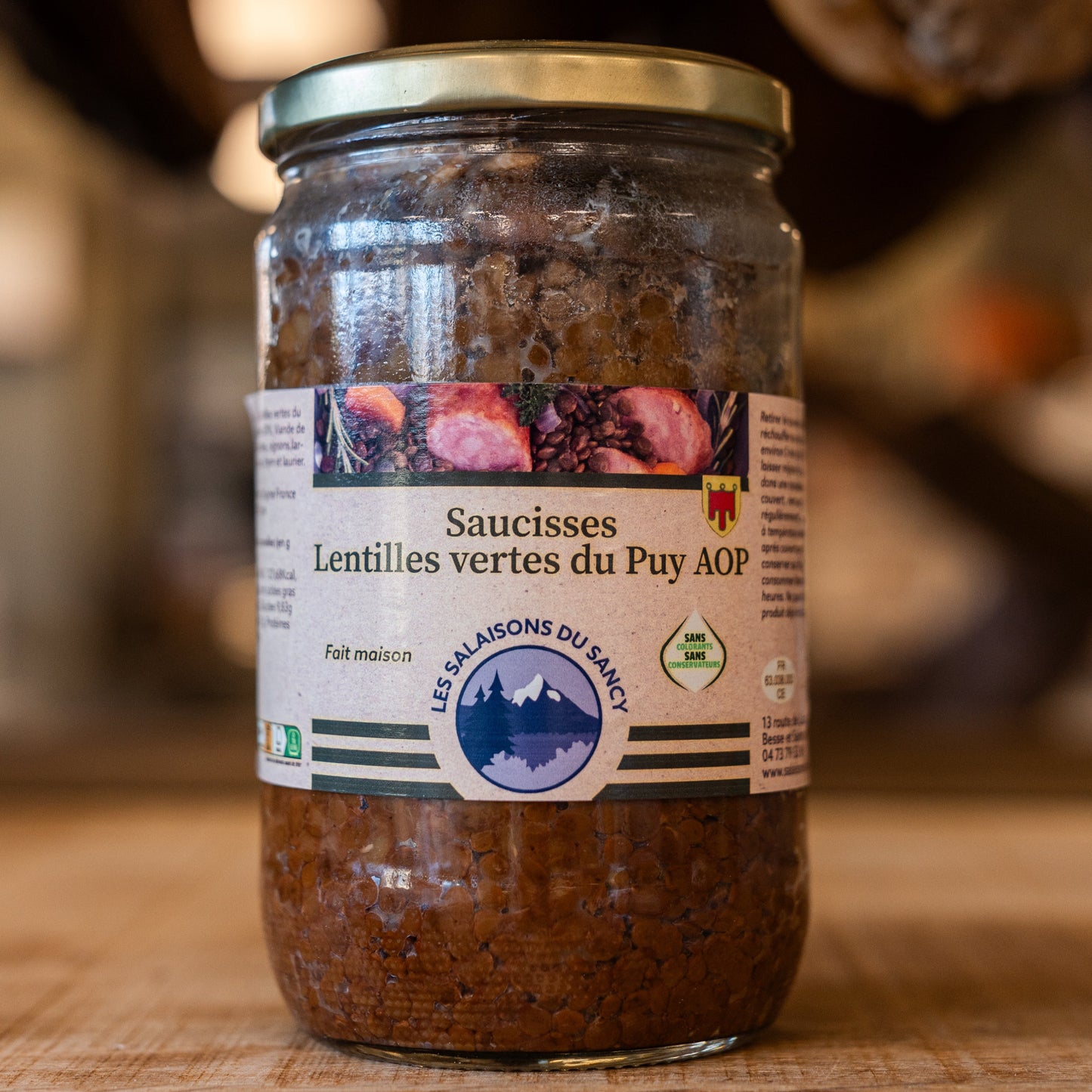 Saucisses lentilles vertes du Puy AOP