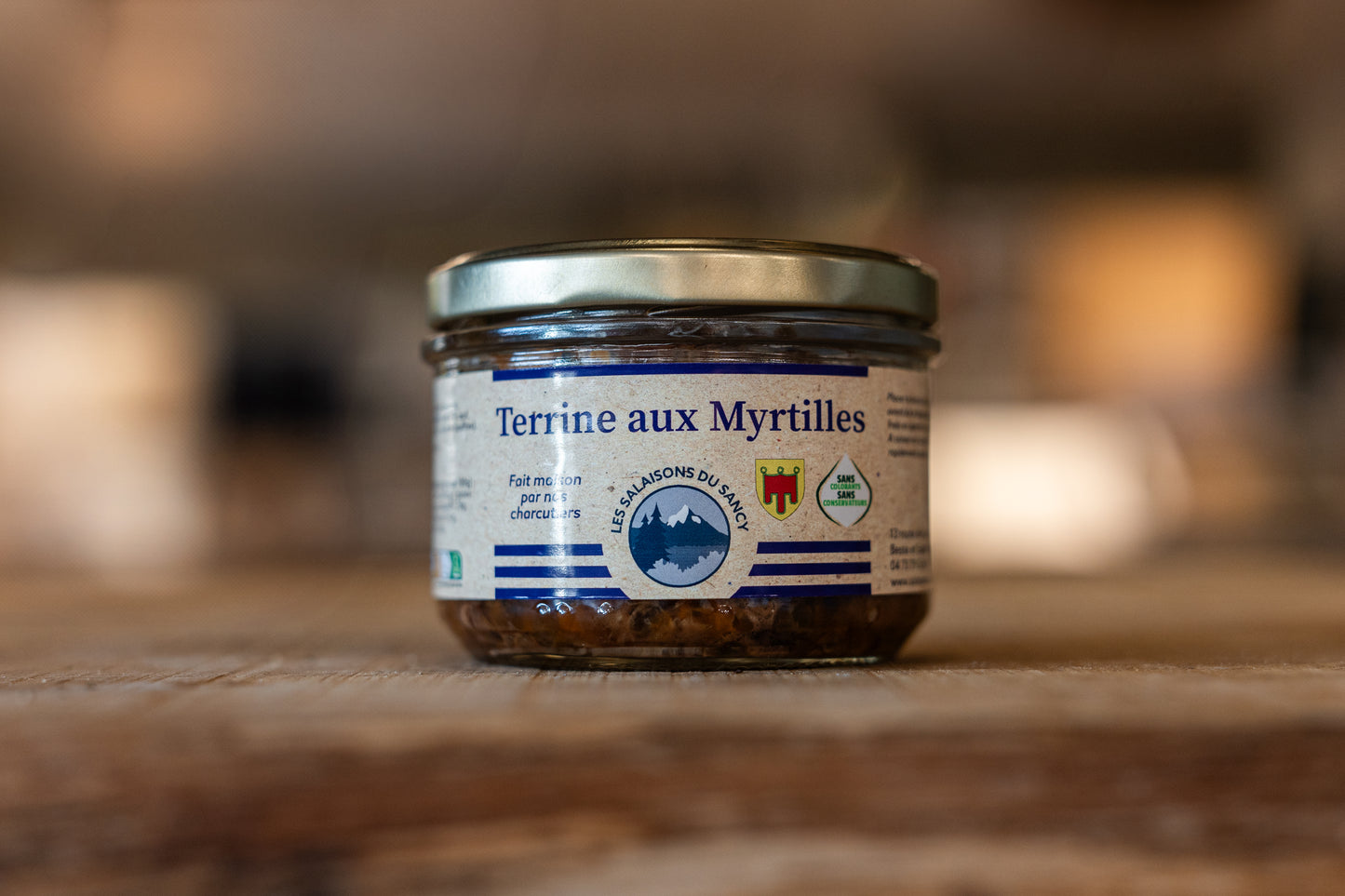 Terrines artisanales Pur Porc - Myrtilles - 180g